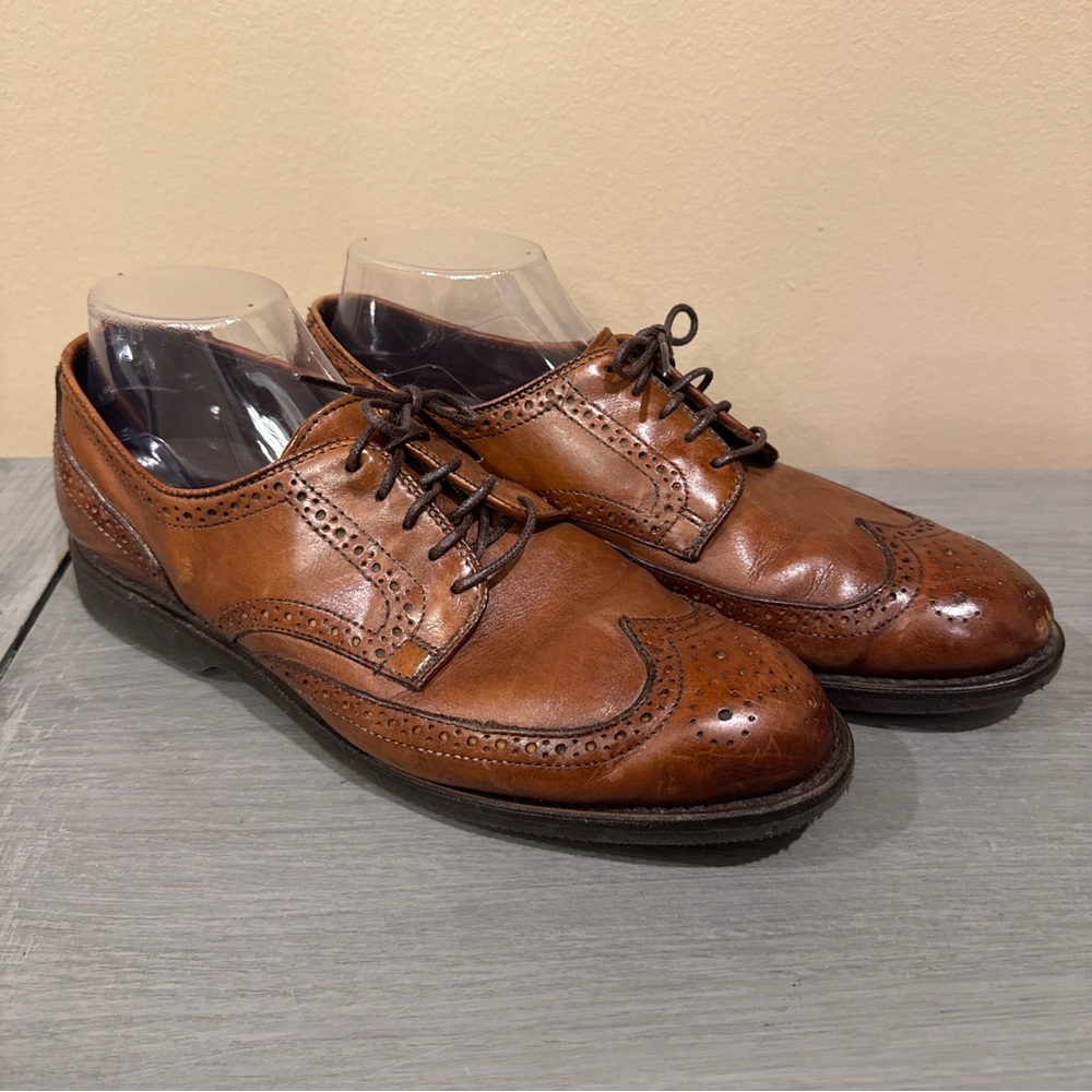 Allen Edmonds Mens 9‎ Road Warriors Wingtip Oxford Dress Shoes Brown 3351